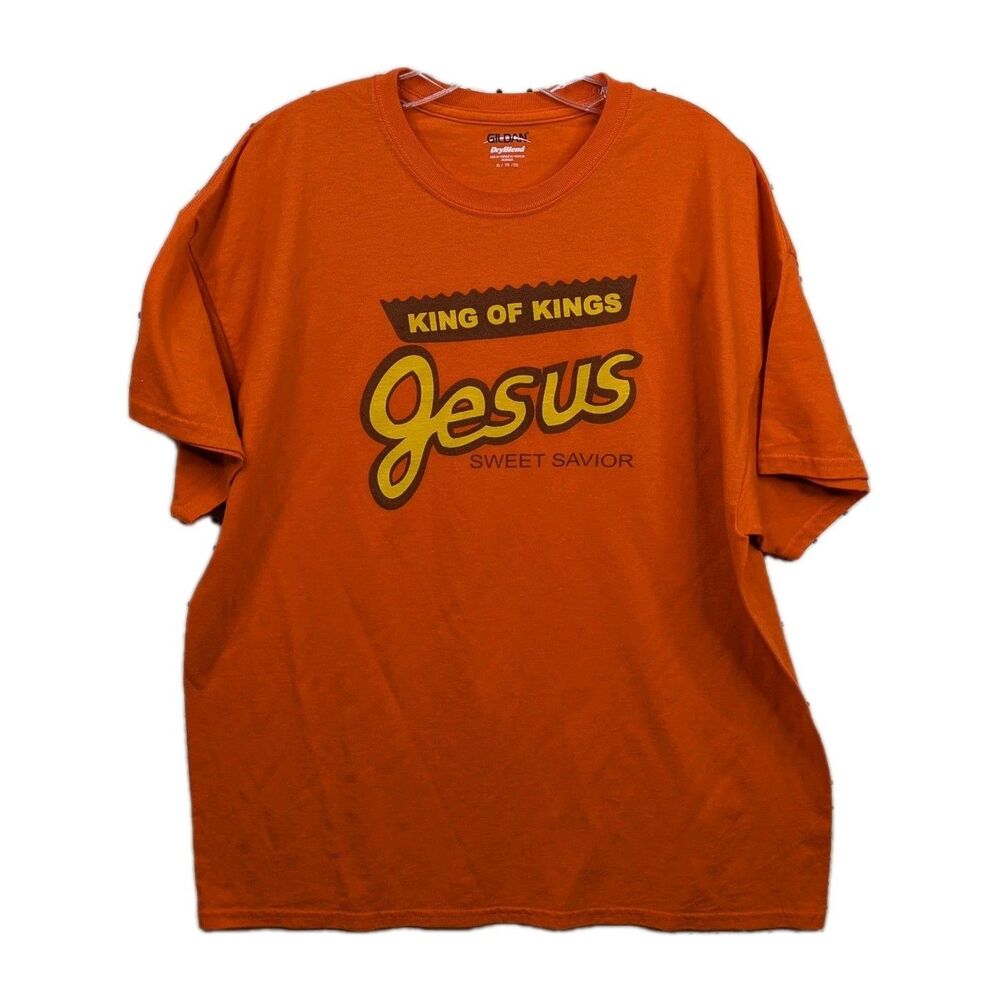 Kerusso Jesus King Of Kings Sweet Savior Men's T-Shirt Orange Gildan XL